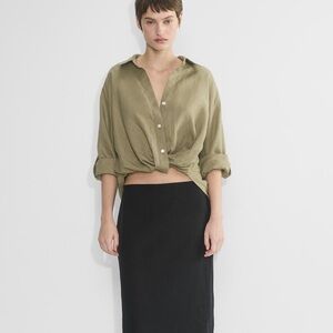 Aritzia Little Moon Portofino Linen Shirt